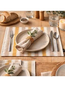 Nesterra - Woven Printed Placemats Premium Dining Table Mats (Pack of 4)