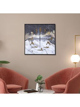 HomeTown - Gold Art Synthetic Painting In Gold