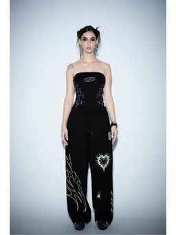 Bonkers Corner - Flame heart Wide Leg Pant