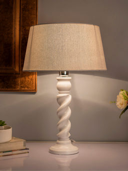 Homesake - Classic Twister Table Lamp Khadi Shade