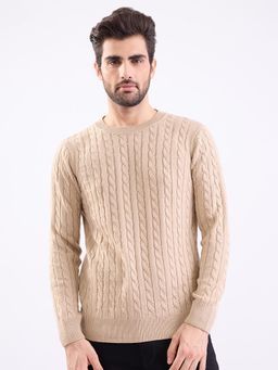 Spykar - Light Beige Slim Fit Casual Sweatshirt for Men