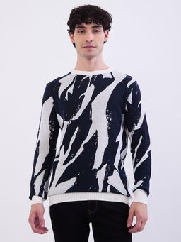 Spykar - Air Force Blue Slim Fit Casual Sweatshirt for Men