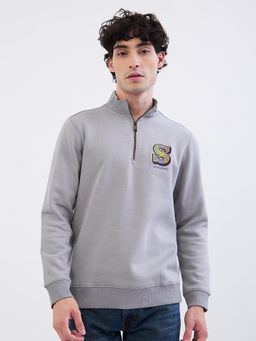 Spykar - Silver Grey Regular Fit Casual Sweatshirts for Men