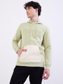 Spykar - Lint Green Regular Fit Casual Hoodie