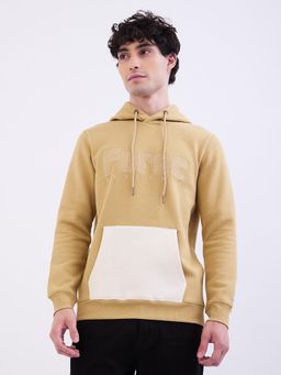 Spykar - Taupe Beige Regular Fit Casual Hoodie