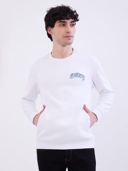 Spykar - White Comfort Fit Casual Sweatshirts for Men