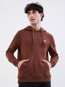 Spykar - Bison Brown Regular Fit Casual Hoodie