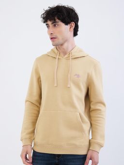 Spykar - Beige Regular Fit Casual Hoodie