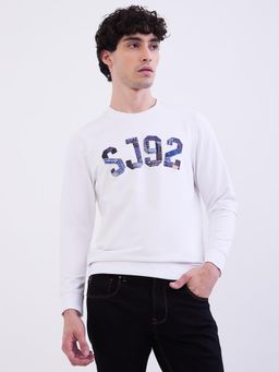 Spykar - White Slim Fit Casual Sweatshirts for Men