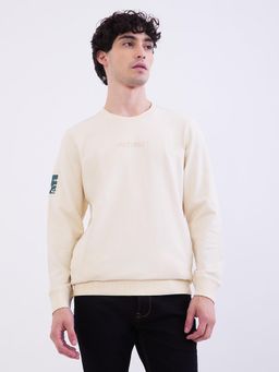 Spykar - Off White Slim Fit Casual Sweatshirts for Men