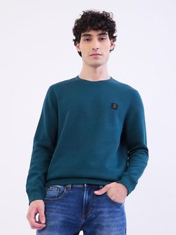 Spykar - Teal Green Slim Fit Casual Sweatshirts for Men