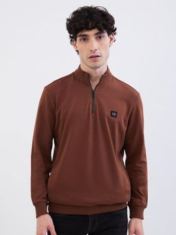 Spykar - Bison Brown Regular Fit Casual Sweatshirts for Men
