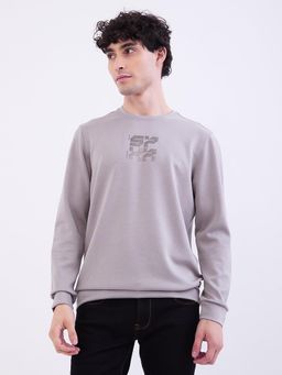 Spykar - Silver Grey Slim Fit Casual Sweatshirts for Men