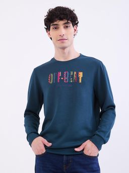 Spykar - Teal Green Slim Fit Casual Sweatshirts for Men