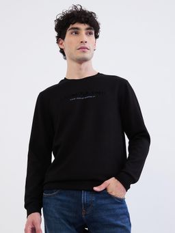 Spykar - Black Slim Fit Casual Sweatshirts for Men