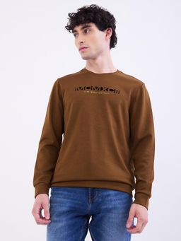 Spykar - Military Green Slim Fit Casual Sweatshirts for Men