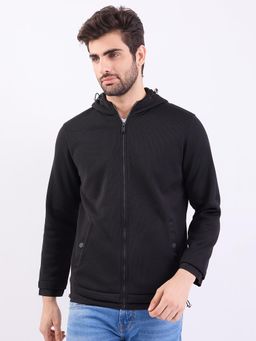 Spykar - Black Regular Fit Casual Hoodie