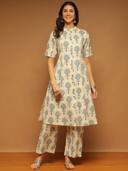 Aravalii - Cream Floral Co-Ord (Set of 2)