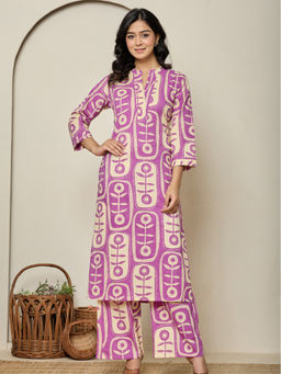 Aravalii - Purple Floral Co-Ord (Set of 2)