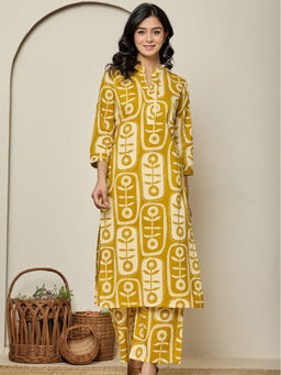 Aravalii - Yellow Floral Co-Ord (Set of 2)