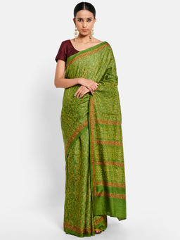 Fabindia - Silk Block Printed Sari without Blouse
