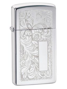Zippo - Slim Chrome Venetian Windproof Pocket Lighter