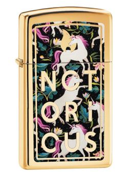 Zippo - Notorious Unicorn Design Windproof Pocket Lighter