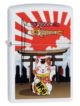 Zippo - Lucky Cat Design Windproof Pocket Lighter