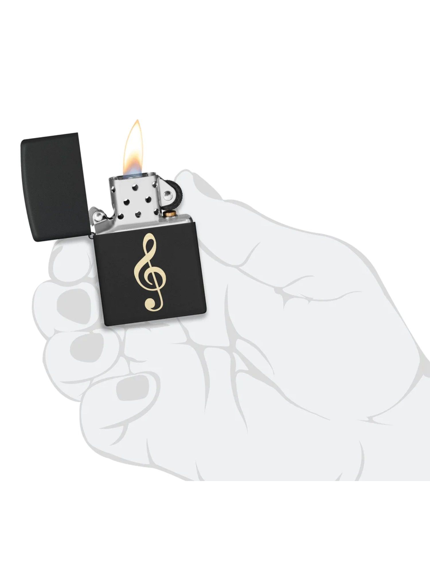 【Z23370】Sing A Song...Lighter! Buy Zippo Musical Note Windproof Pocket Lighter Online