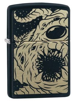 Zippo - Black Matte Apocalypse Monster Design Windproof Pocket Lighter