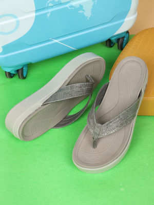 Carlton London Grey Stylish Sandals