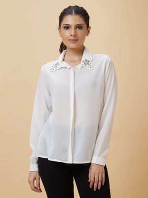 Georgette studded full sleeves shirt - SOLD OUT main image 0