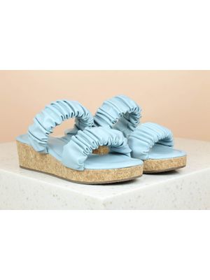 bright blue wedges