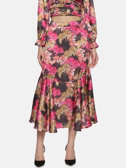 IS.U - Abstract Multicolor Mermaid Midaxi Skirt