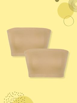 mackly - Beige Girls Solid Tube Bra (Pack of 2)
