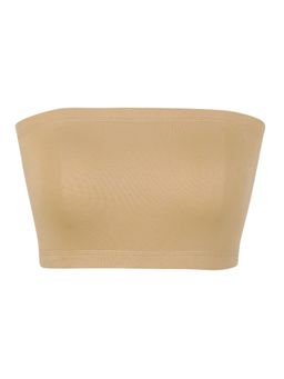 mackly - Beige Girls Solid Tube Bra