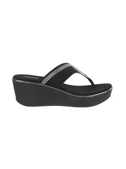 Mochi - Women Synthetic Black Wedges