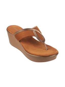 Mochi - Women Synthetic Tan Wedges