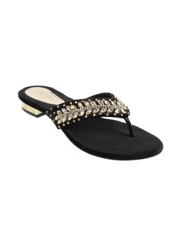 Metro - Women Synthetic Black Flat Slippers