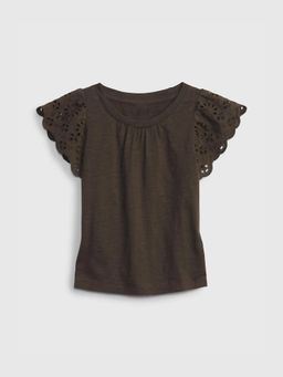 GAP - Brown Self Design Slim Fit Top