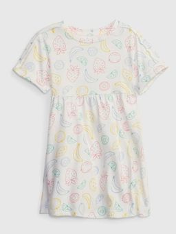 GAP - White Printed Regular Fit Dress