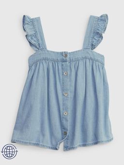 GAP - Blue Solid Regular Fit Top