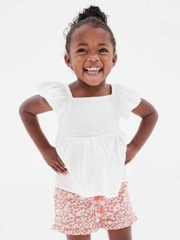 GAP - Off White Solid Regular Fit Top