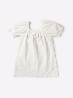 GAP - Off White Solid Regular Fit Dress