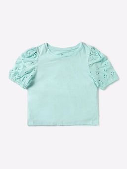 GAP - Blue Self Design Regular Fit Top