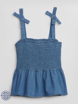 GAP - Blue Solid Slim Fit Top