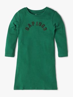 GAP - Green Solid Regular Fit Dress