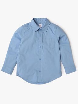 GAP - Blue Solid Regular Fit Shirt