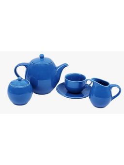 HITKARI POTTERIES - Blue Ocean Tea Set 17Pc