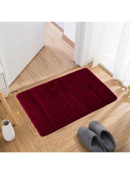 Kuber Industries - Big Lining Door Mat Door Entrance Mat Door Mat for Bedroom Maroon
